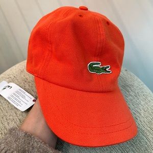 Lacoste orange hat one size